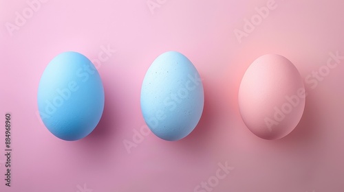 A retro-styled Easter egg set on the right side of a soft, pastel background
