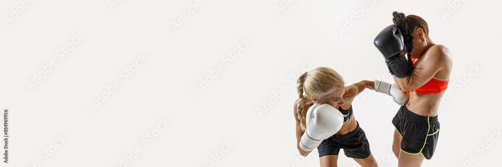 Concept of combat sport, martial arts, strength, endurance. Banner. Copy space for ad