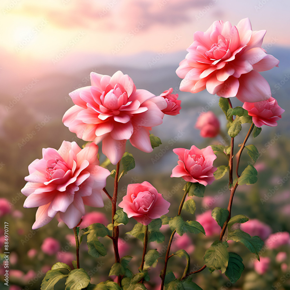 pink and white flowers