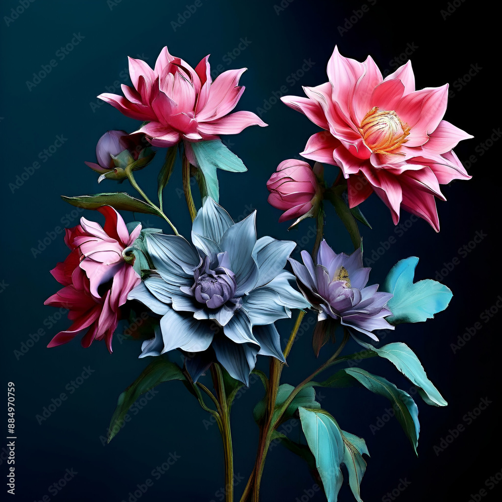 bouquet of pink lilies