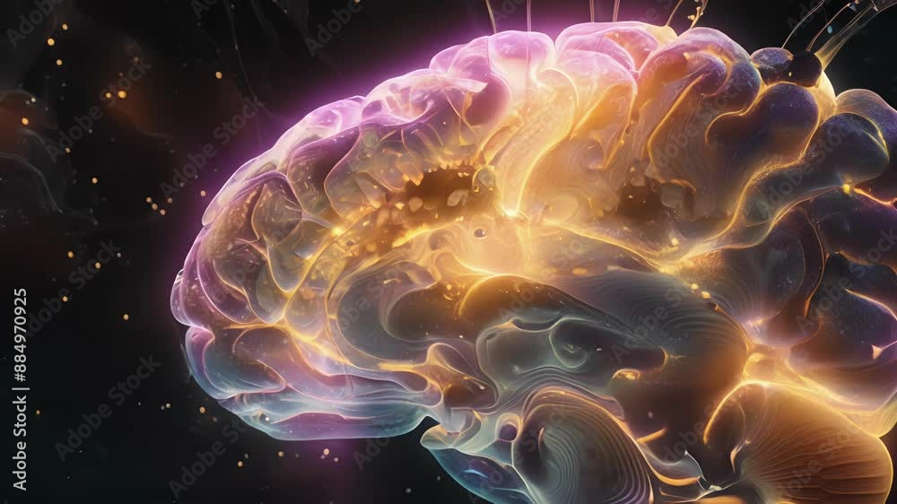 Horizontal section of the brain depicting the distribution of oligodendrocytes and their myelin sheaths in specialized areas involved in motor coordination and sensory processing. Horizontal section of the brain depicting the distribution of oligodendrocytes and their myelin sheaths in specialized areas involved in motor coordination and sensory processing.