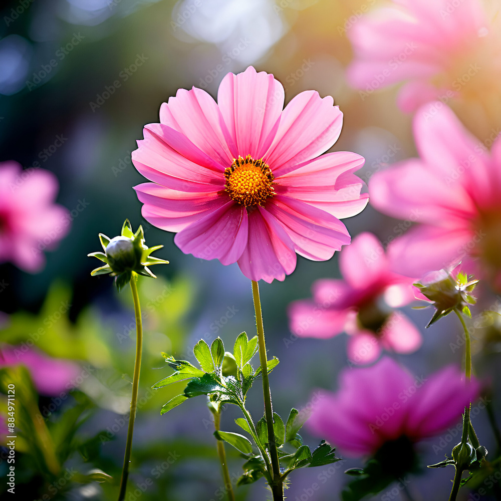 pink cosmos flowers