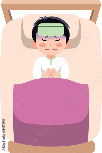 Child Sick Illustration