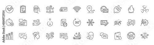 No internet, 5g internet and Confirmed flight line icons. Pack of Manual, Web photo, Verify icon. Cogwheel dividers, Online job, Face search pictogram. 5g wifi, Graph chart, Cash transit. Vector