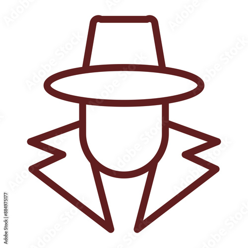 Fraud Vector Line Maroon Icon Design