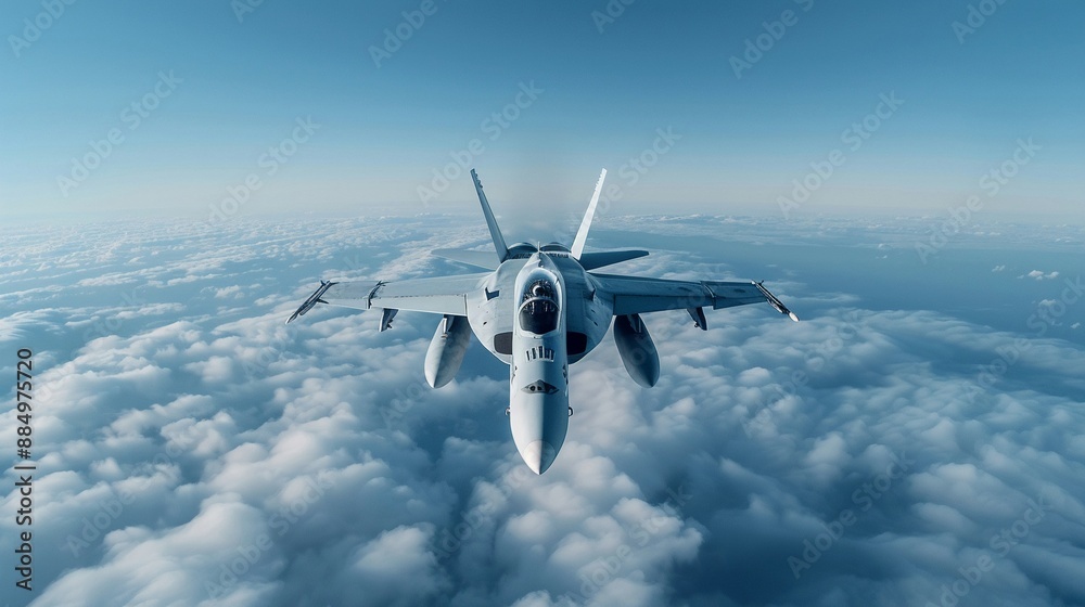 Flying Jet Trigger ภาพประกอบสต็อก Fighter jet pilot in a dramatic aerial maneuver, oxygen ...