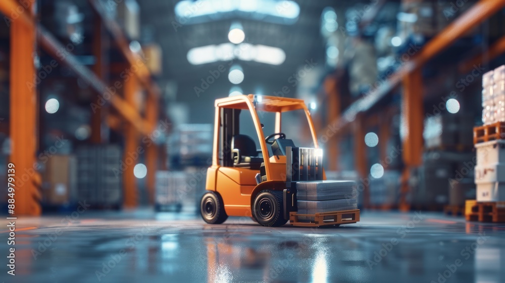 Forklift in a Warehouse Forklift in a Warehouse