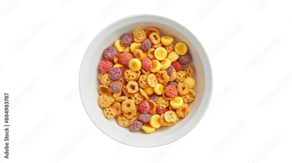 Colorful cereal in a bowl