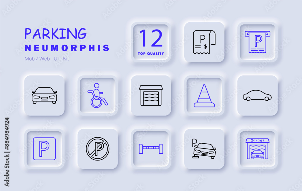 Parking set icon. Ticket, cone, car, garage, wheelchair, no parking, barrier, fee, lot, permit, space, vehicle, transport, accessibility, pay, area, sign, safety, location. Parking set icon. Ticket, cone, car, garage, wheelchair, no parking, barrier, fee, lot, permit, space, vehicle, transport, accessibility, pay, area, sign, safety, location.