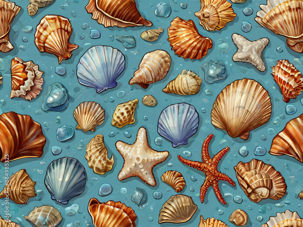 seashells on the sand seashells on the sand