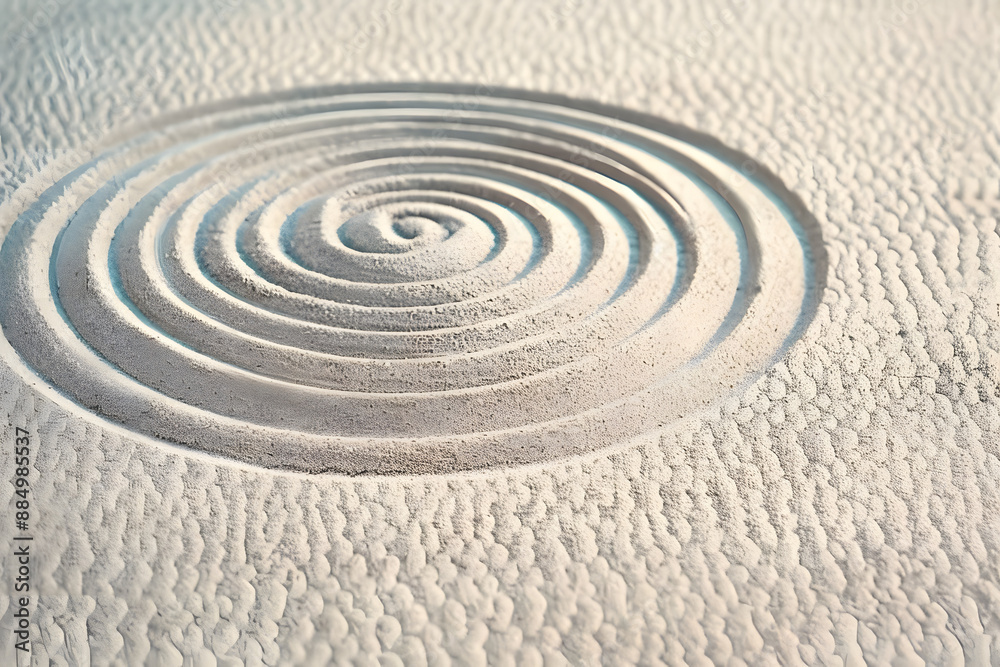 A circle in the sand. Zen Japanese garden. Background. A circle in the sand. Zen Japanese garden. Background.