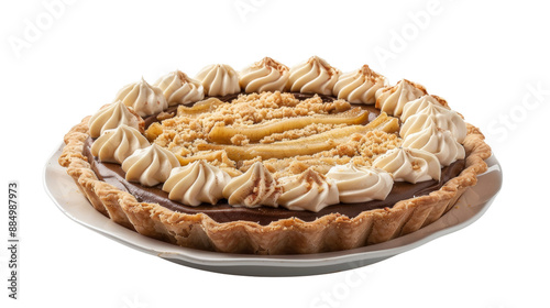 Banoffee pie on a plate photo