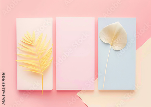 Clean design social media post and story templates, pastel backdrop photo