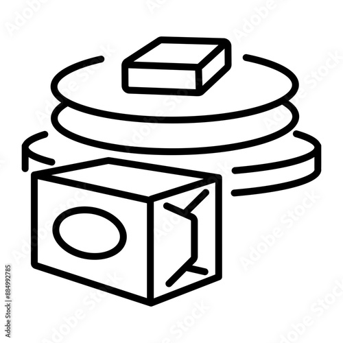 Butter pancakes icon in line style
