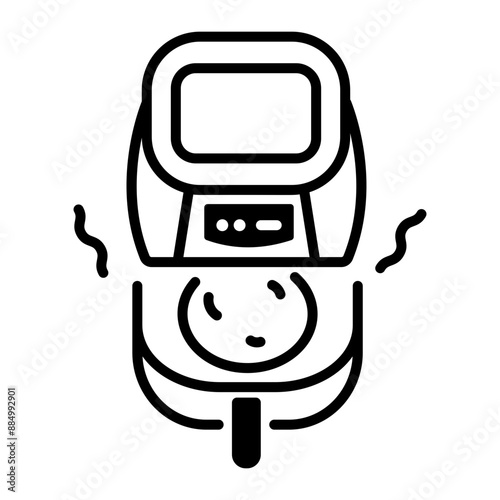 Pancake fryer icon in linear style