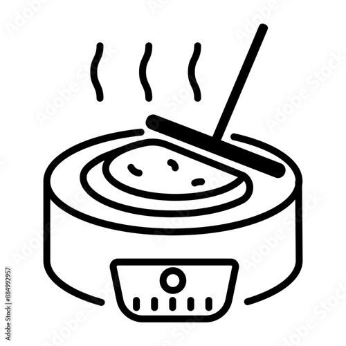 A line icon of the pancake machine