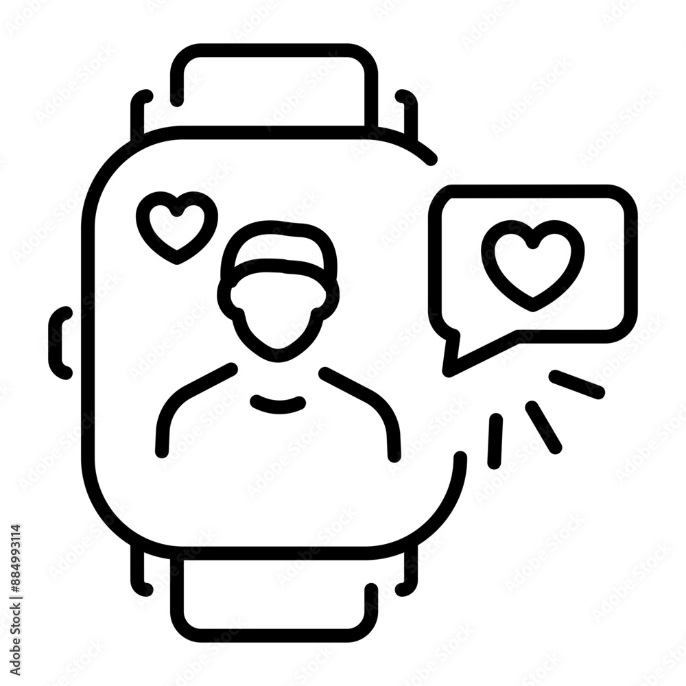 Linear icon of smartphone text Linear icon of smartphone text