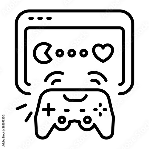 A line style icon of love game  