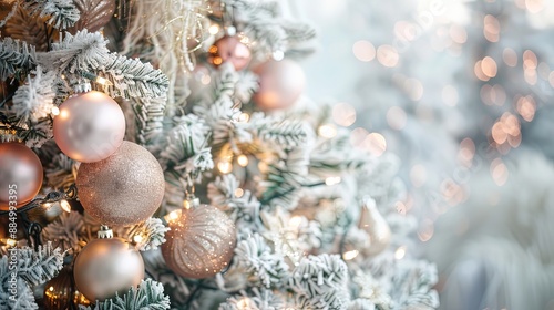 Dreamy Pastel Christmas Tree Illuminated Gently © BG_Illustrations