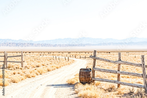 Dusty Road Leading to the Mountains