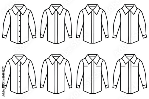 Oxford Shirt line art refined fashion sketch graphic