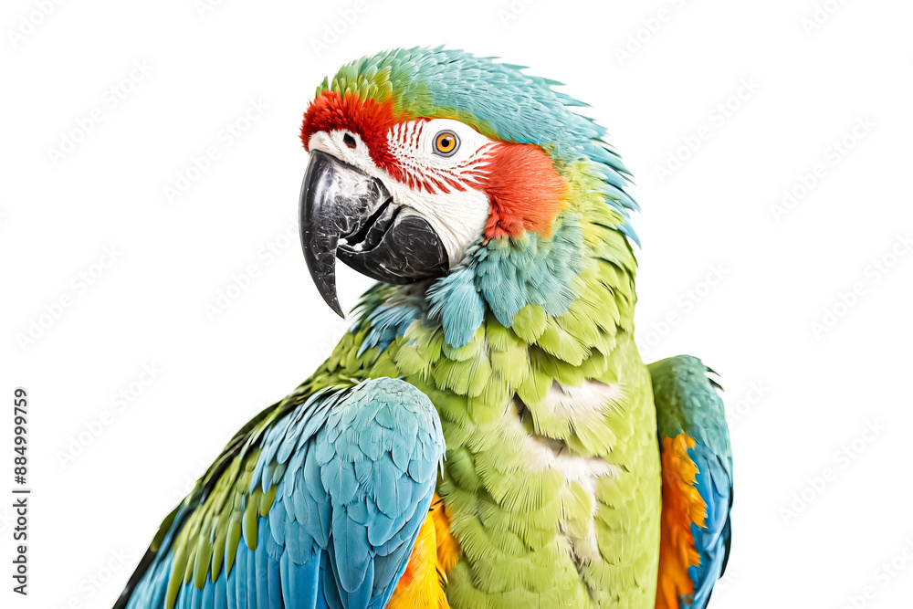 Close-up of a colorful macaw's face Close-up of a colorful macaw's face
