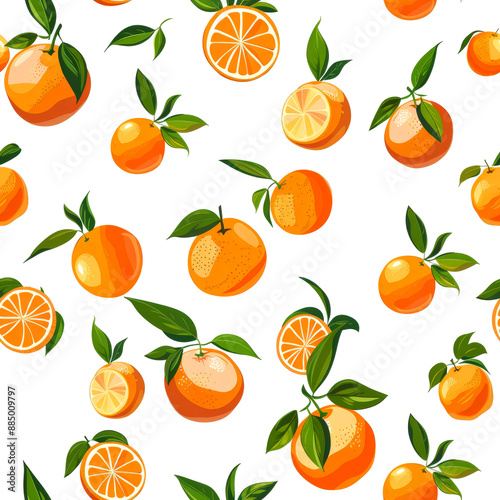 vector art pattern of orange