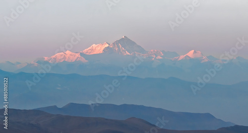 fantastic view of sunrise over Mount Everest