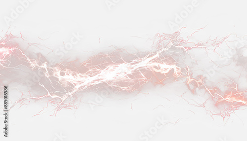 red electricity isolated on transparent background.