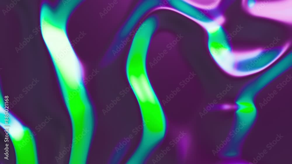Abstract holographic neon wavy surface background. Foil with wave and ripples. Ultraviolet iridescent backdrop. Seamless loop 4k animation Abstract holographic neon wavy surface background. Foil with wave and ripples. Ultraviolet iridescent backdrop. Seamless loop 4k animation