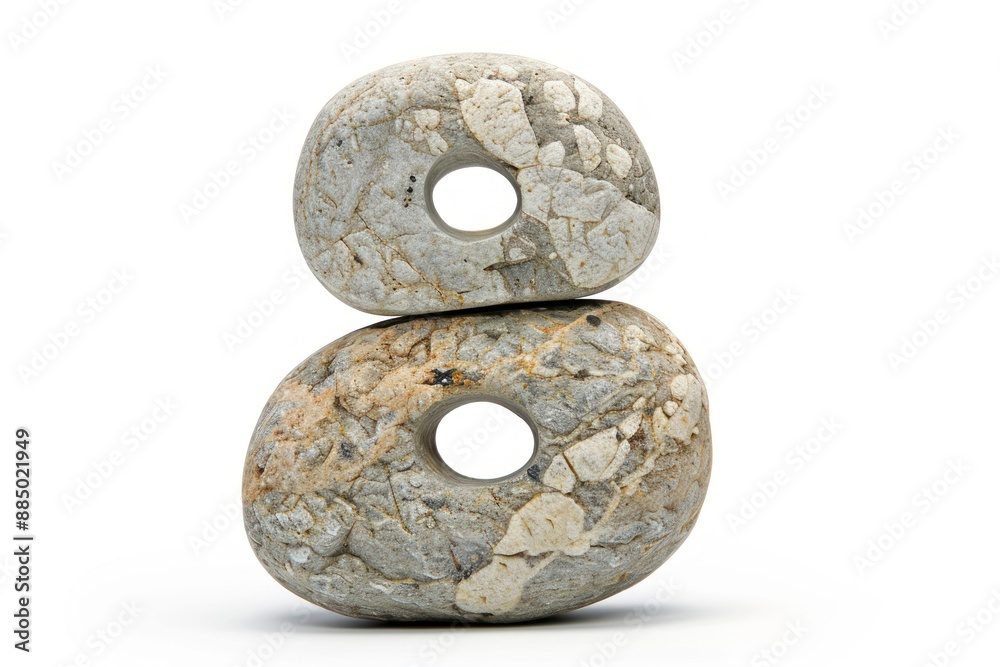 Number 8 in shape of stone Isolated on white background Number 8 in shape of stone Isolated on white background
