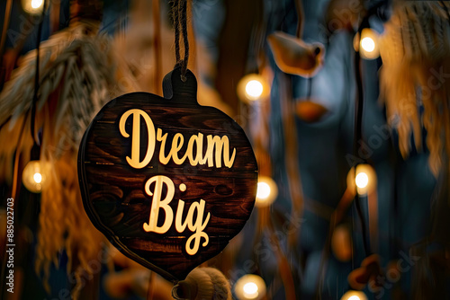 Dream Big: 8K Inspirational Black Background Motivational Quote Wallpaper for Desktop, Tablet, and Mobile with writing “ Dream Big “