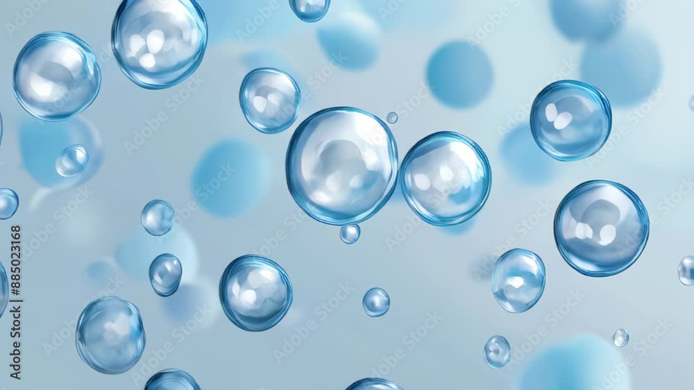 Many water bubbles in blue water close up, abstract water wave with bubbles in slow motion. beautiful wallpaper Many water bubbles in blue water close up, abstract water wave with bubbles in slow motion. beautiful wallpaper