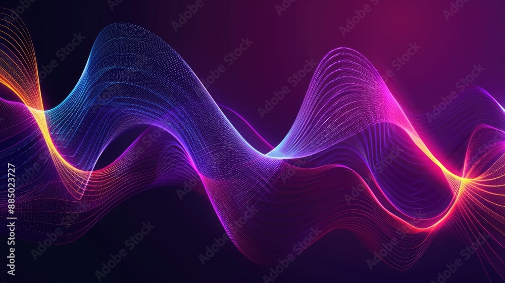 Fototapeta premium abstract color gradient audio wave sound
