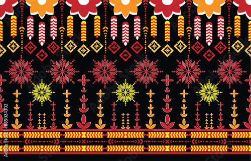 Ethnic pattern.beautiful pattern. folk embroidery,bohemian style,aztec geometric art ornament print.ethnic abstract Inkatha art.Seamless fabric.design for fabric, carpet, wallpaper, clothing 