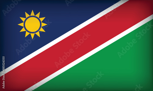Free Download NAMIBIA Flag with Original color - GFXLoad