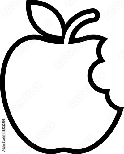 Apple Vector Graphic Fruit Line