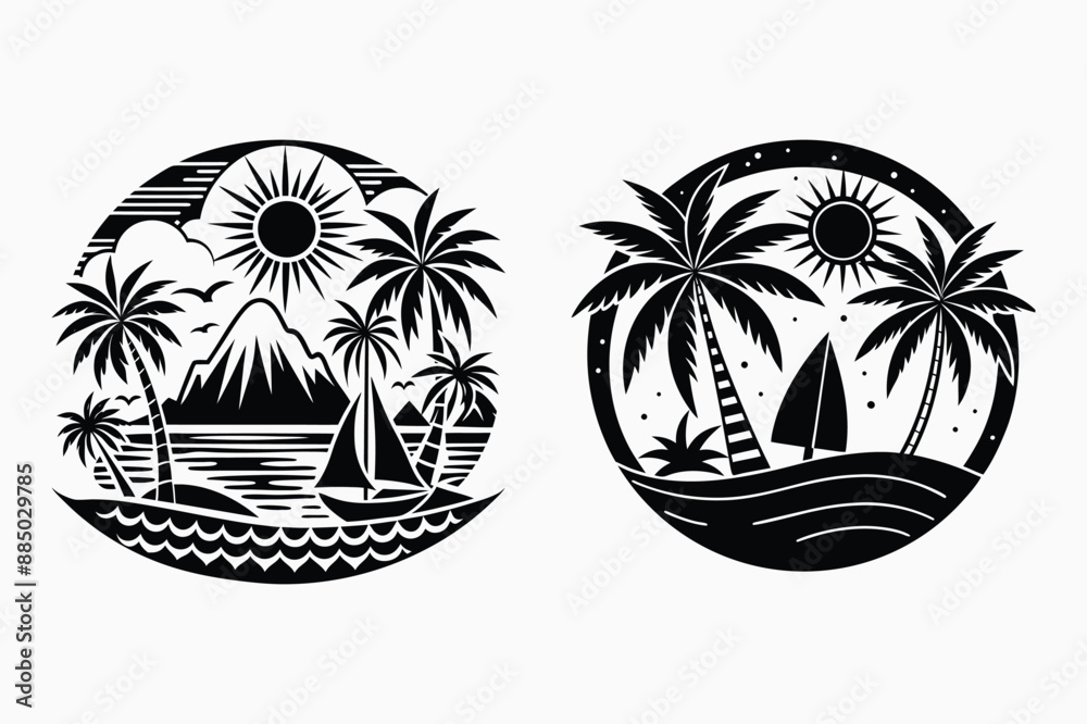 Obraz premium Natural image vector with white background