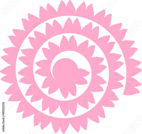 Rolled Flower, Paper Flower, 3D Flower Template