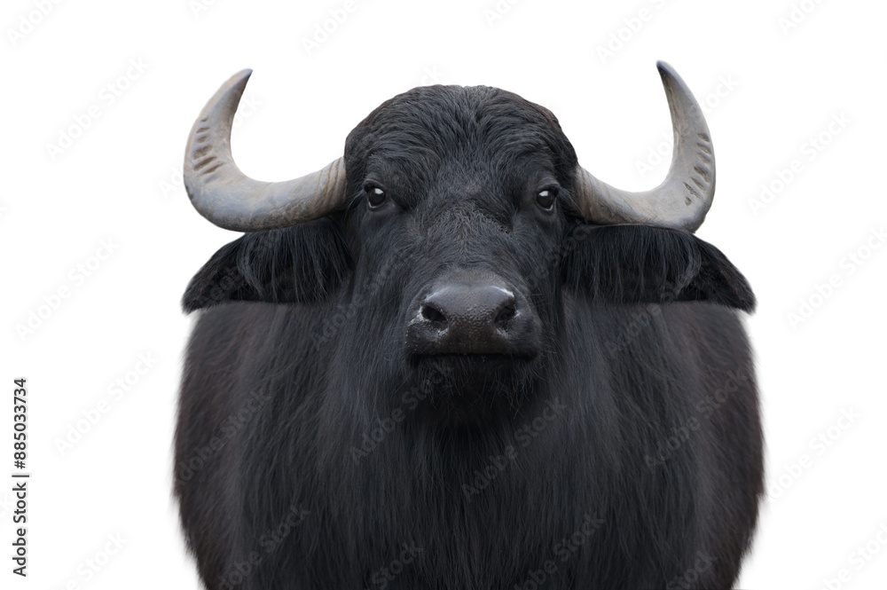 Carpathian buffalo isolated on a white Carpathian buffalo isolated on a white