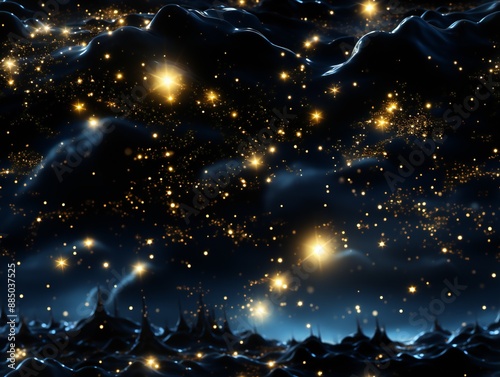 Night sky with stars and ne...
