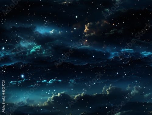 Night sky with stars and ne...