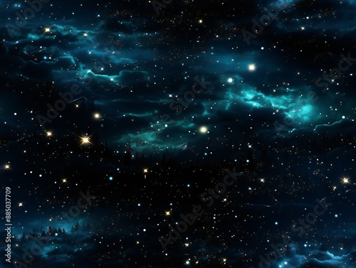 Night sky with stars and ne...