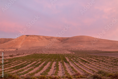 Mountains and sunset, Lanzarote, Spain