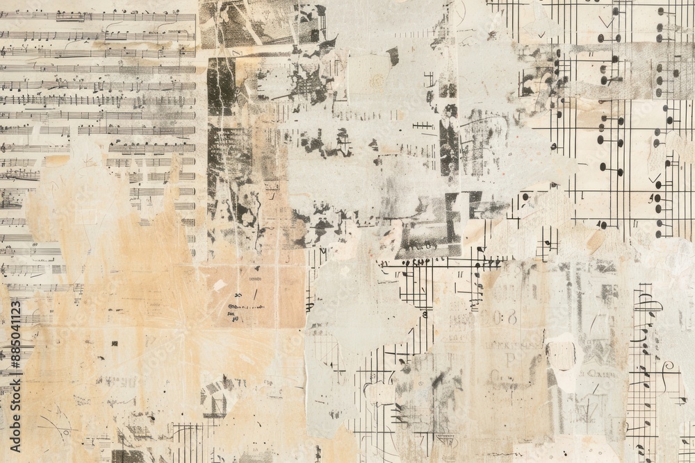 Music notes ephemera border backgrounds drawing paper. Music notes ephemera border backgrounds drawing paper.