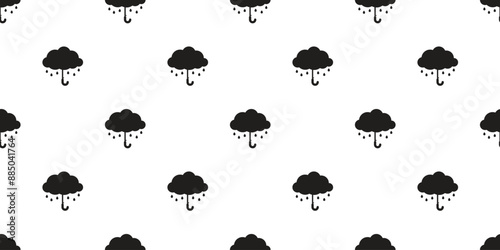 umbrella seamless pattern cloud rain sky vector pet cartoon doodle tile background gift wrapping paper repeat wallpaper scarf isolated illustration design