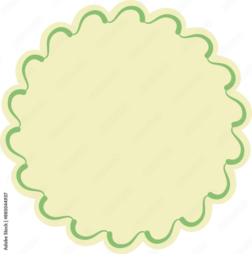 Obraz premium Simple curve wave frame border graphic. Blank copy space of logo for your design.