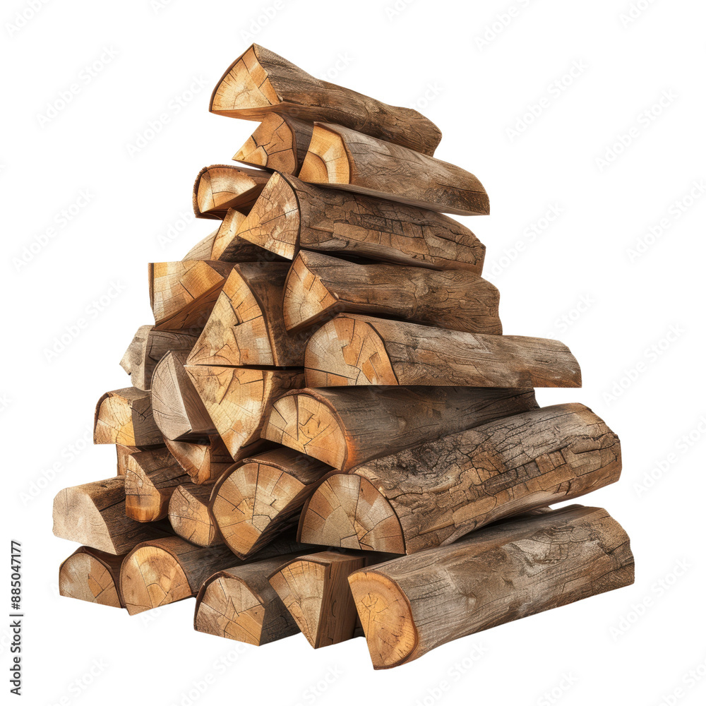 A neatly stacked pile of firewood, ready for the fireplace or stove. A neatly stacked pile of firewood, ready for the fireplace or stove.