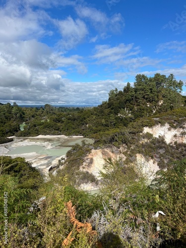 Wai-O-Tapu Thermal Wonderland, Rotorua, North Island of New Zealand photo