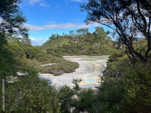 Wai-O-Tapu Thermal Wonderland, Rotorua, North Island of New Zealand photo